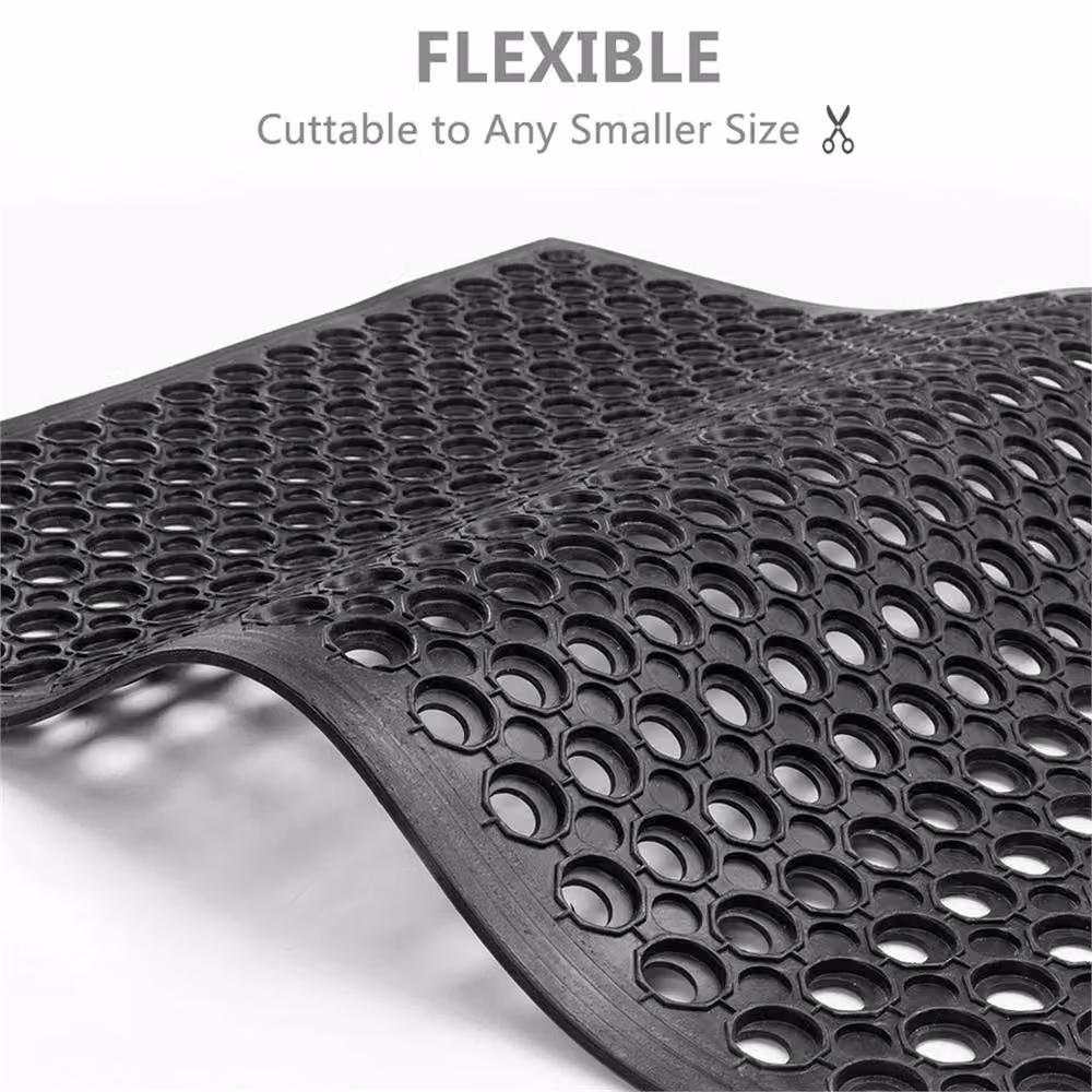 Nordara Black Thick Rubber Mat for Garage, Garden and Work Areas, W: 57 cm x L: 90 cm – 3