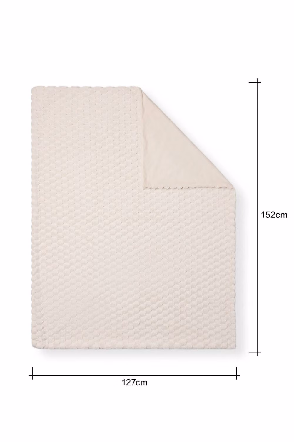 BHS Honeycomb Faux Fur Throw in Beige/Mink, W/D/H: 152 x 127 x 127 cm – 2