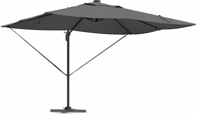 Berkfield Home Roma Cantilever Parasol with LEDs in Anthracite, W/D/H: 352 x 251 x 265 cm – 1