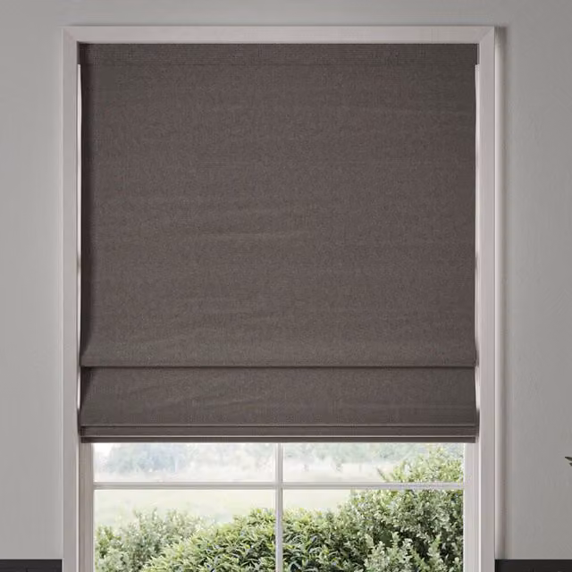 William Morris Reed Made To Measure Blackout Roman Blind in Grey Cobble