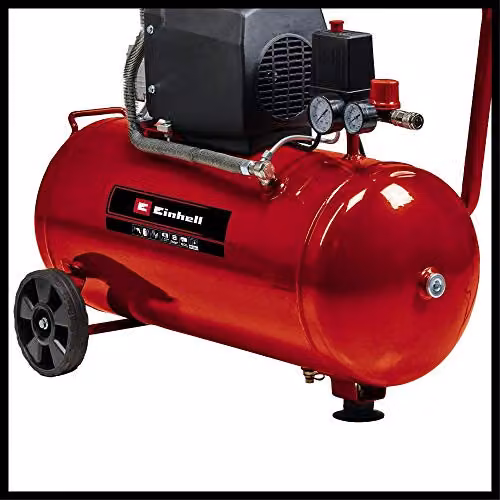 Einhell 50L Oil Lubricated Air Compressor, 8 Bar, 116 PSI, Black and Red – 3