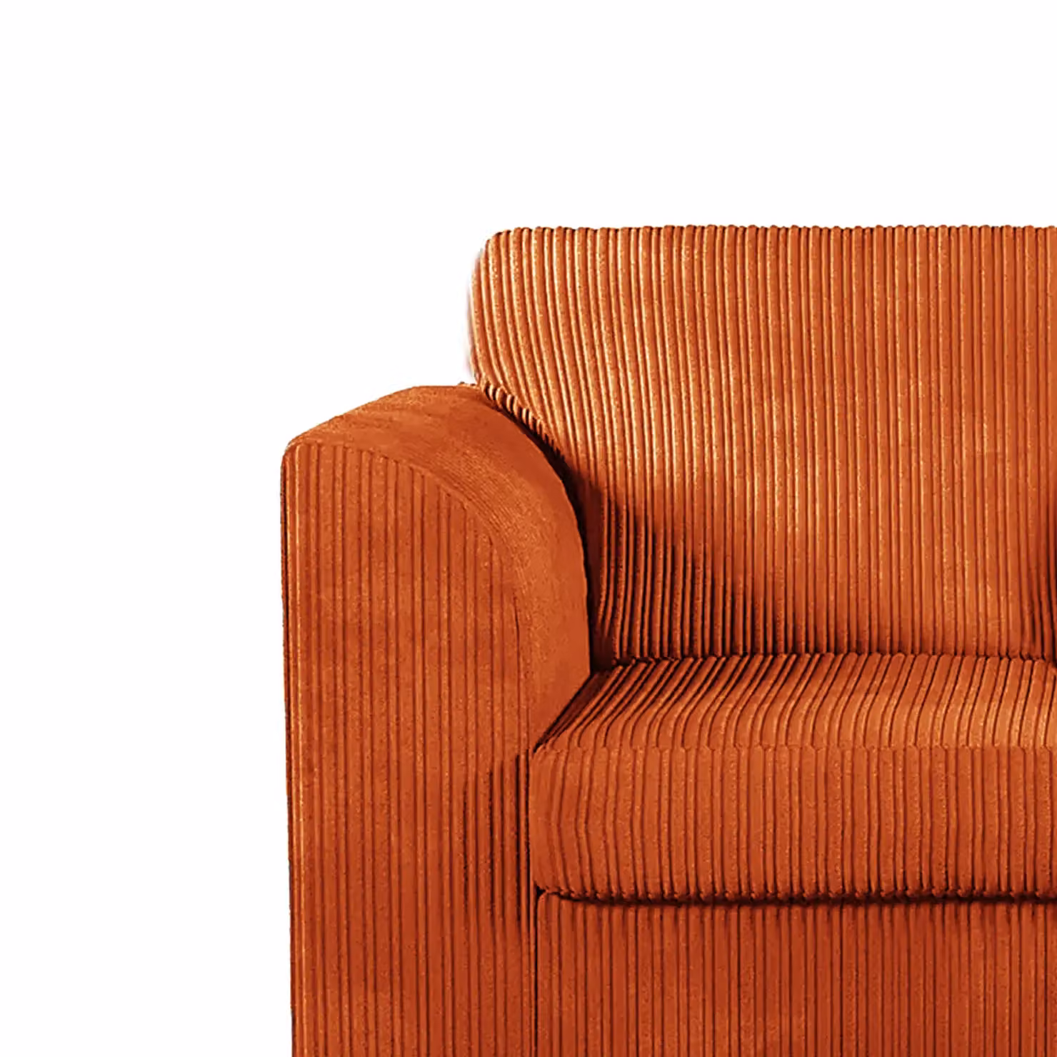 Furnishings For Less UK Luxor Jumbo Cord Fabric Armchair in Orange – 4