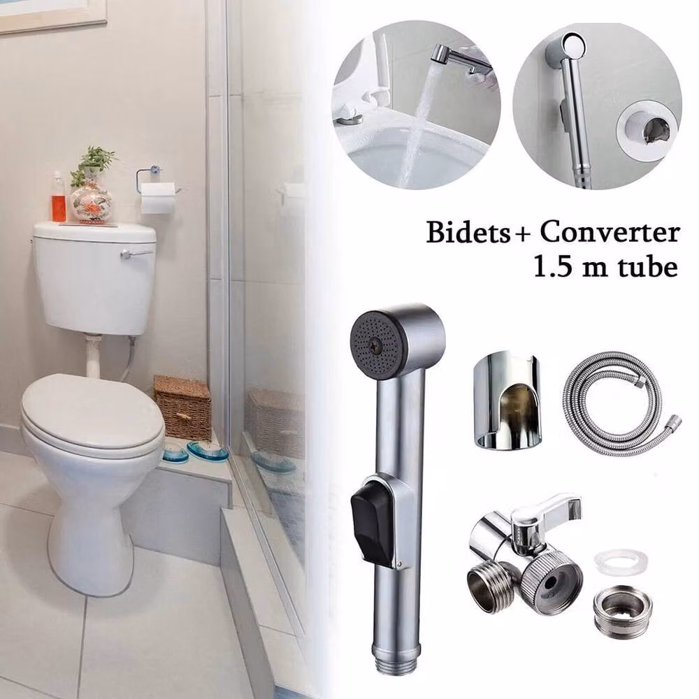 FLAVORA Hygienic Toilet Shower Head Bidet in Silver – 6