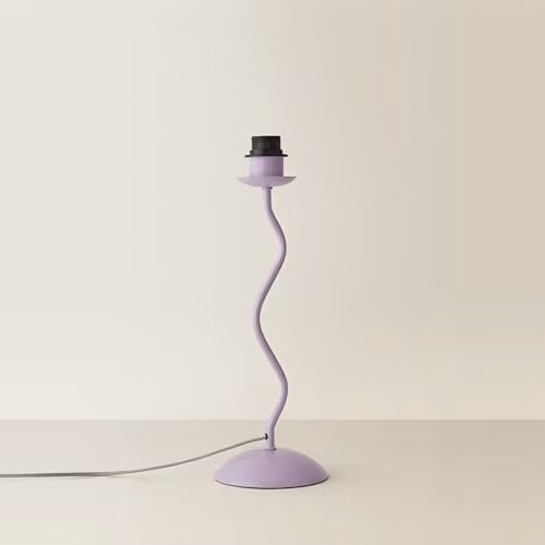 ValueLights Wiggle Modern Metal Table Lamp Base in Purple