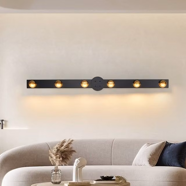 NIVOR Modern Dimmable LED Ceiling Light, 30W Black and Gold/Brass Metal Lamp with Remote Control and Timer, W: 120 cm – 1