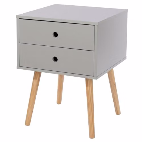Core Products Scandia Grey 2 Drawer Bedside Cabinet – 2