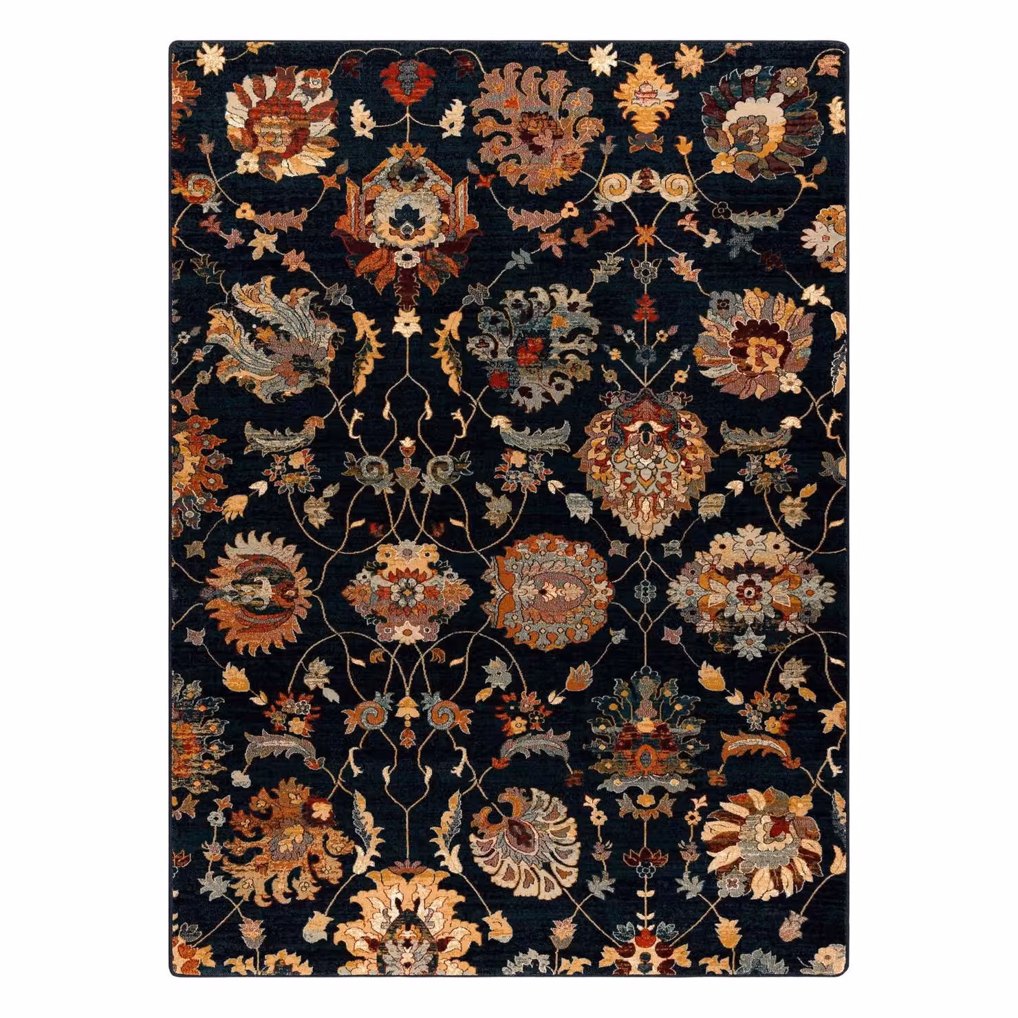 RugsX Blue Wool Superior Vintage Classic Rectangular Rug, W: 150 cm, D: 100 cm – 2