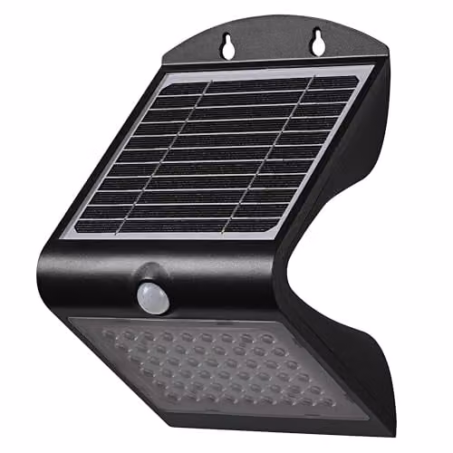 Osram Endura Solar LED Floodlight, Black, 500lm, 4W, 4000K, IP65 with Motion and Dusk Sensors