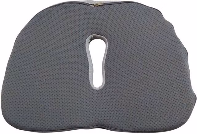Hinsinc Grey Memory Foam Orthopaedic Coccyx Seat and Back Cushion, W/D/H: 190 x 100 cm