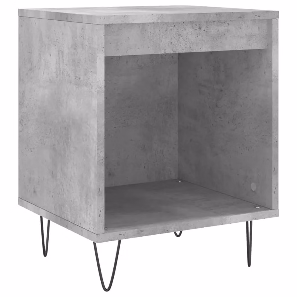 Berkfield Home Set of 2 Modern Bedside Cabinets in Concrete Grey, W: 40 cm, D: 35 cm, H: 50 cm – 2