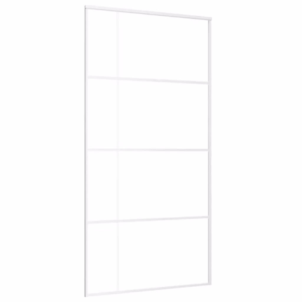 Berkfield Home White Sliding Glass and Aluminium Door W: 102.5 cm, H: 205 cm – 2