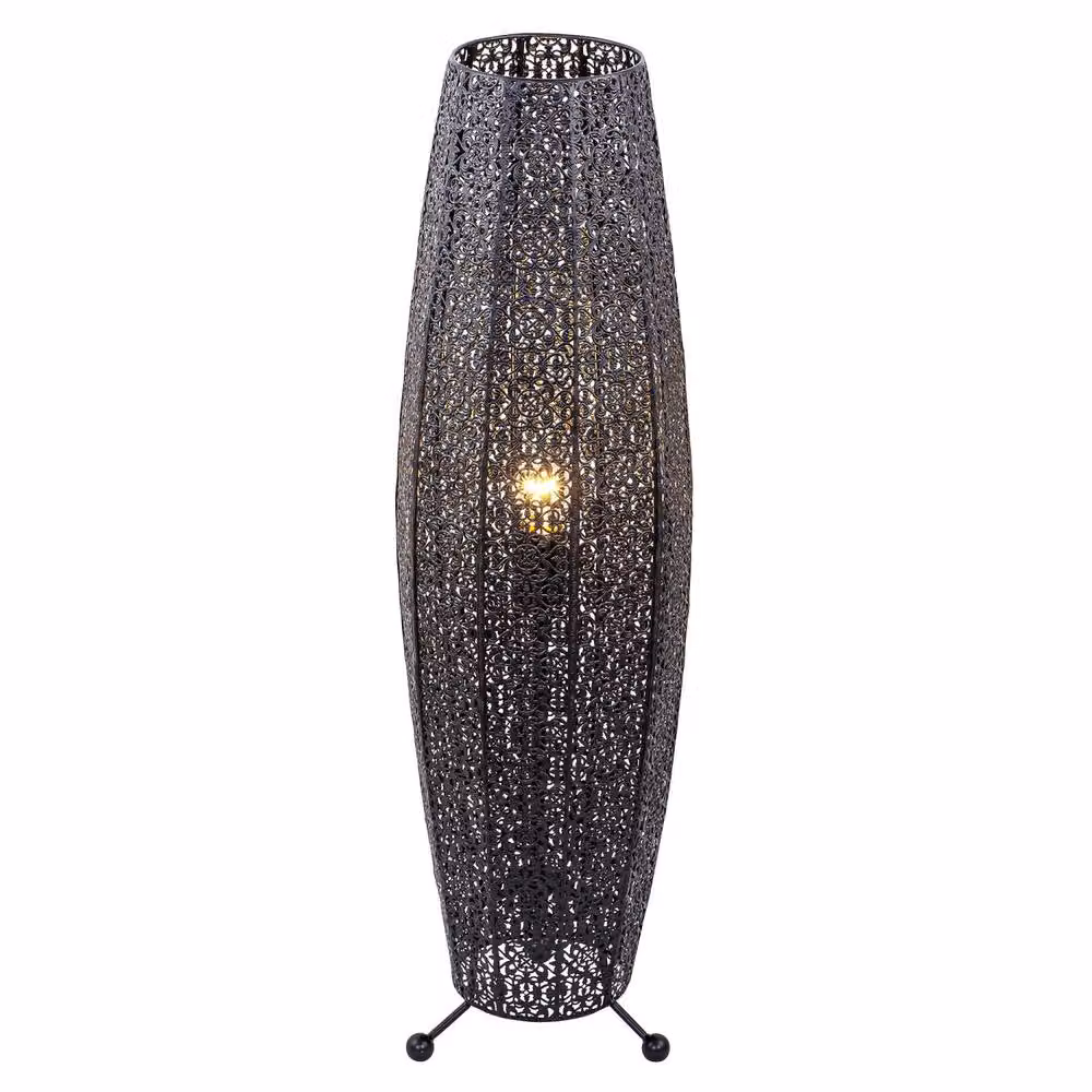 Happy Homewares Moroccan Metal Floor Lamp in Black – 2