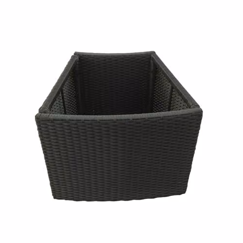 Canadian Spa Co. Black Rattan Plant Basket for Round Spas and Hot Tubs – 1