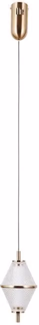 Netlighting Fuente Slim Gold Pendant Ceiling Light with Warm White LED