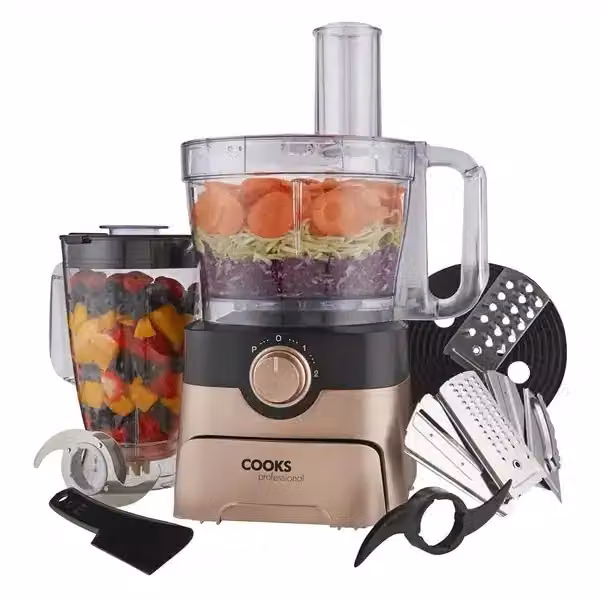 Cooks Professional 1000W Food Processor and Blender with 7 Blades in Gold – 2