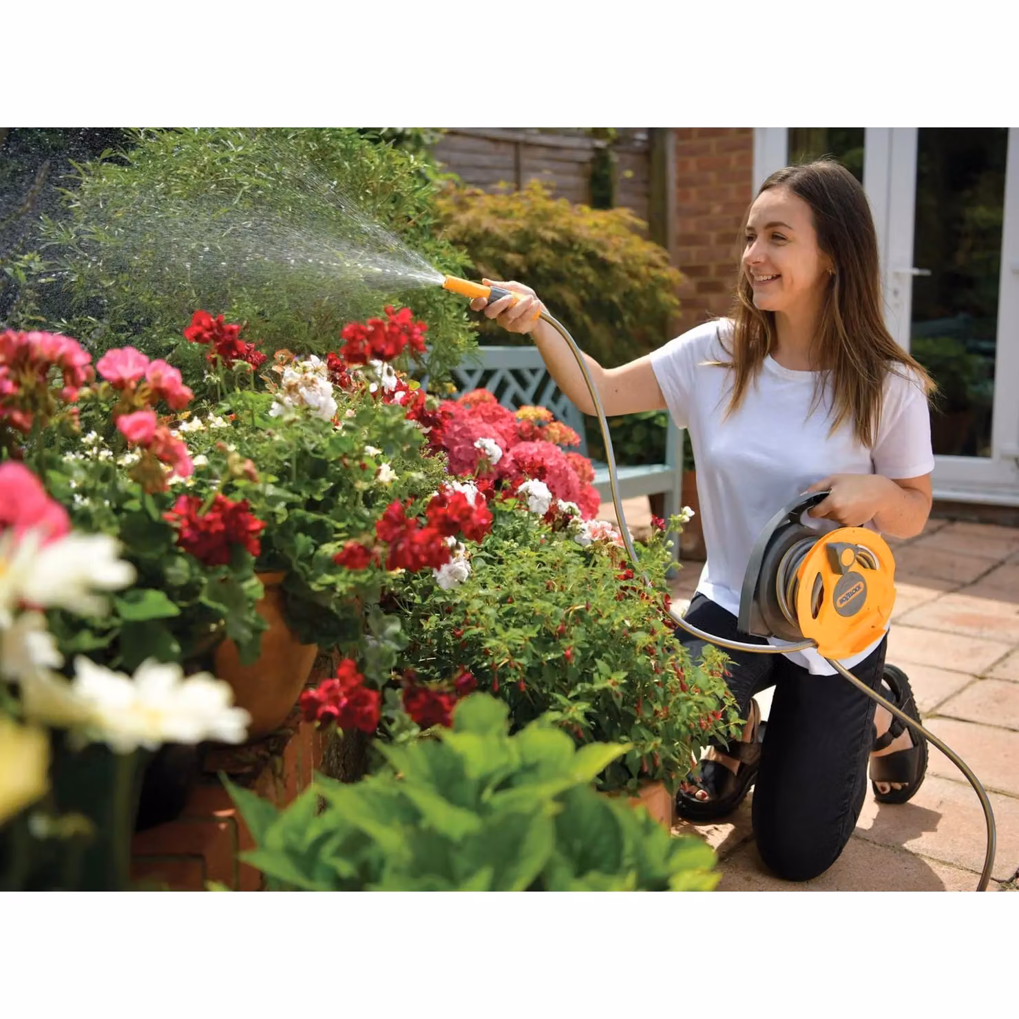 Hozelock Micro Hose Reel with 10m of 7mm Hose in Multicolour – 3