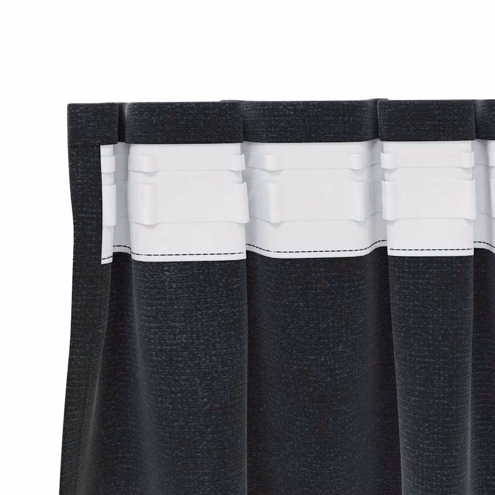 Berkfield Home Blackout Velvet Curtains with Top Tape, 2 Pack, Black, H 225 x W 140 cm – 5