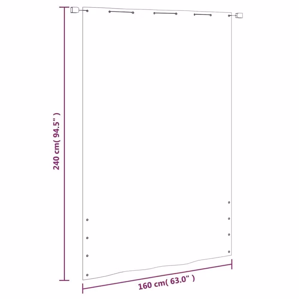 Berkfield Home Balcony Cover, Green, W: 160 cm, H: 240 cm – 2