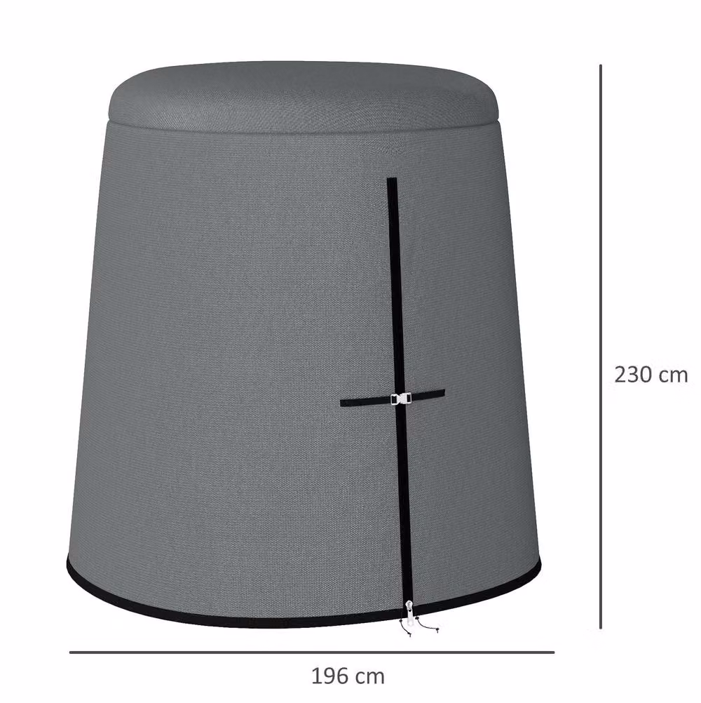STILVORA Grey Oxford Fabric Hanging Egg Chair Cover W: 196 cm, D: 230 cm – 4