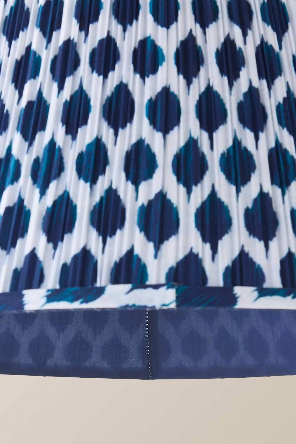 ValueLights Elijah Blue Ikat Pleated Fabric Tapered Lamp Shade in Bright Blue – 3