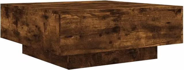 Berkfield Home Modern Square Coffee Table in Smoked Oak Brown, W/D/H: 80 x 80 x 31 cm