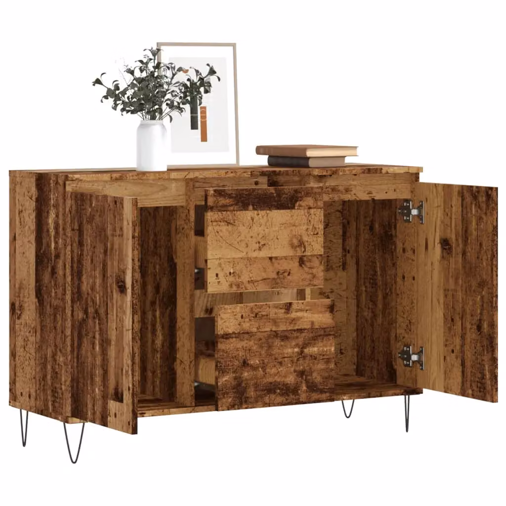 Berkfield Home Industrial Sideboard in Brown, W/D/H: 104 x 35 x 70 cm – 3