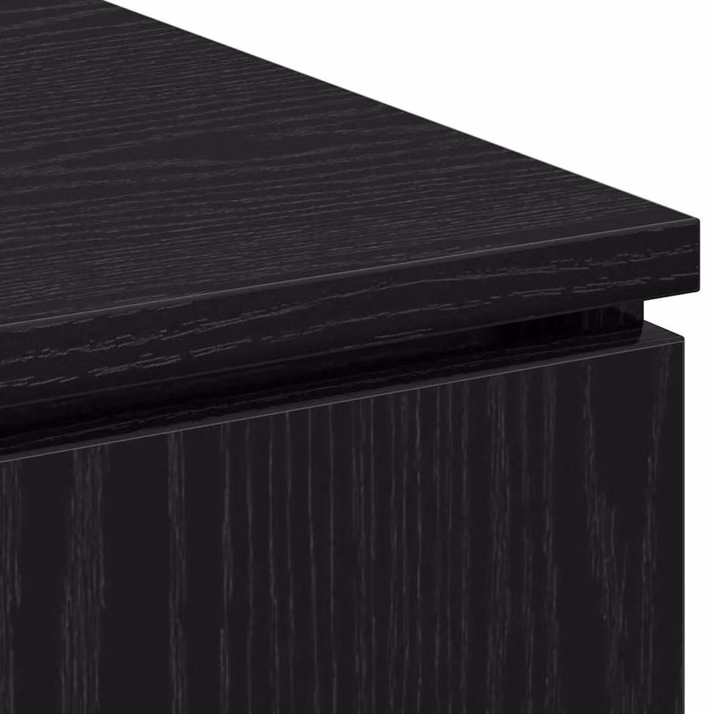 Berkfield Home Modern Black TV Cabinet in Matt Engineered Wood W/D/H: 100 x 38 x 49 cm – 7