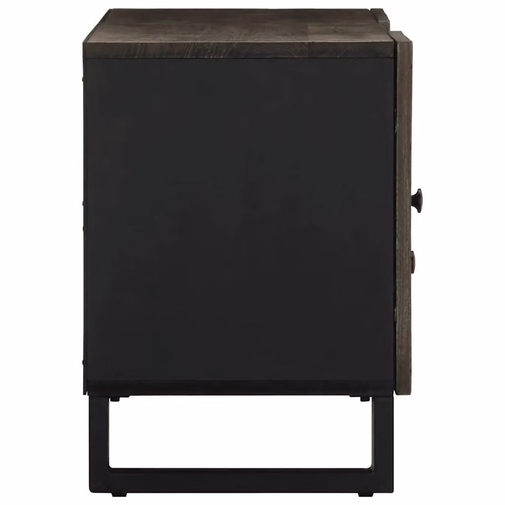 Berkfield Home Black Mango Wood TV Cabinet W/D/H: 105 x 33 x 46 cm – 3