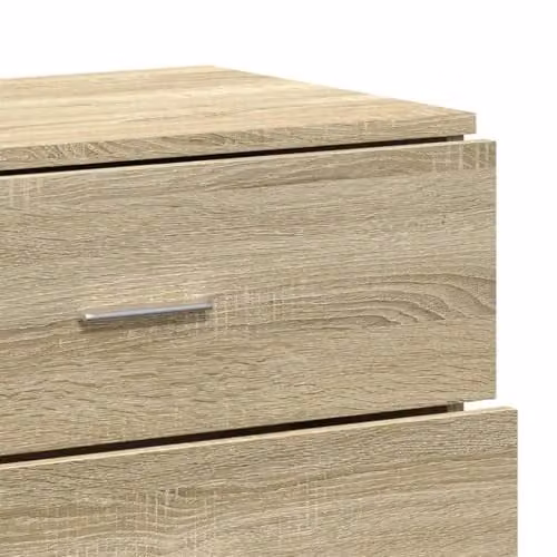 vidaXL Set of 2 Modern Sideboards in Sonoma Oak Brown, W/D/H: 60 x 39 x 80 cm