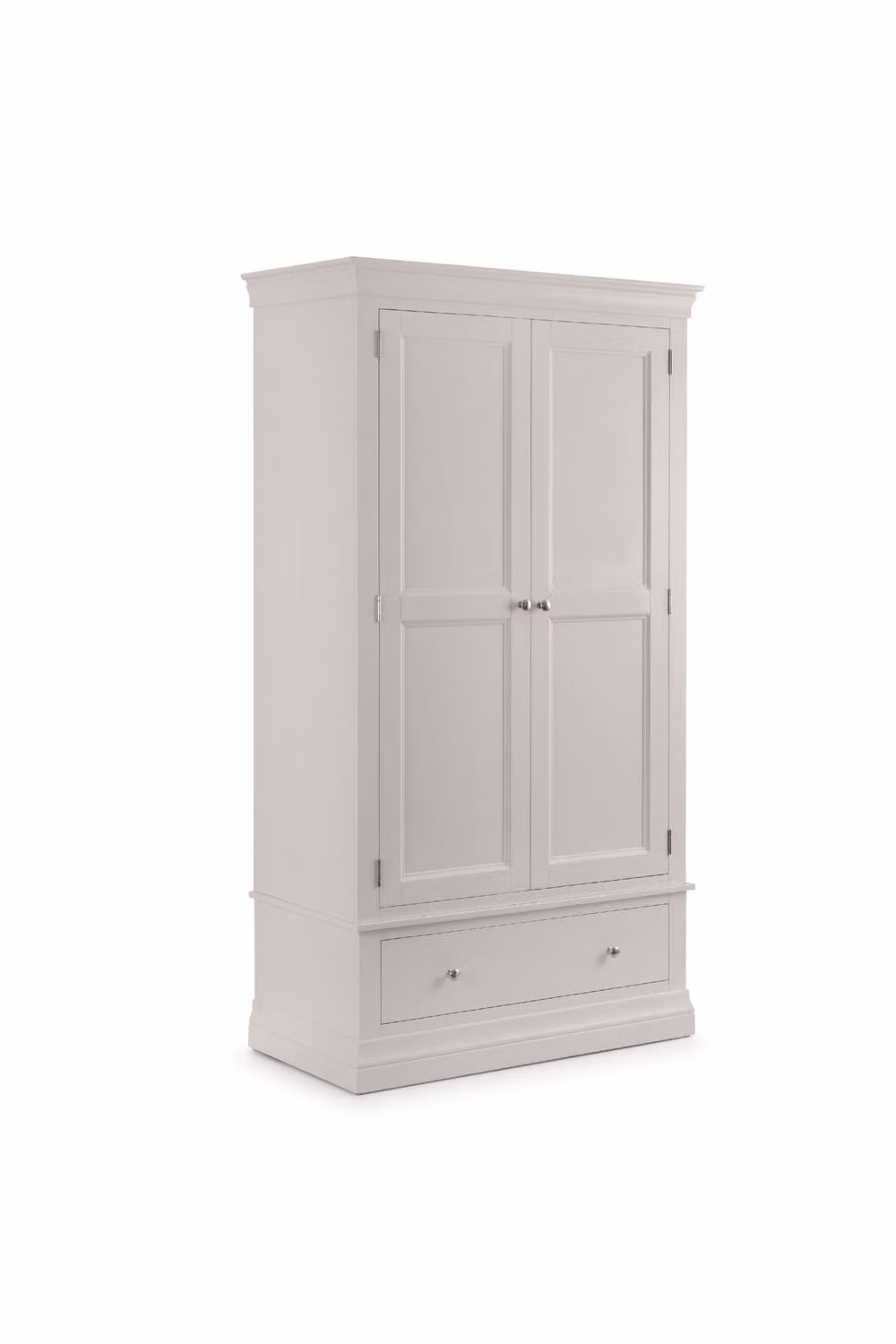 Julian Bowen Clermont 2 Door 1 Drawer Wardrobe in Light Grey – 2