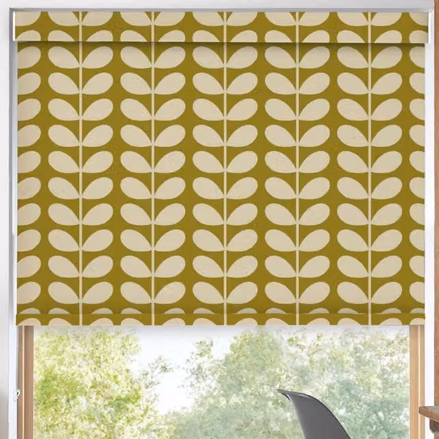 Orla Kiely Solid Stem Made to Measure Blackout Roller Blind in Seagrass