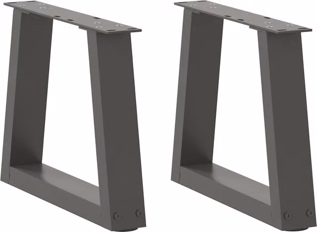 Berkfield Home V-Shape Dining Table Legs, 2 Pieces, Anthracite and Black Steel, Height: 30 cm – 1