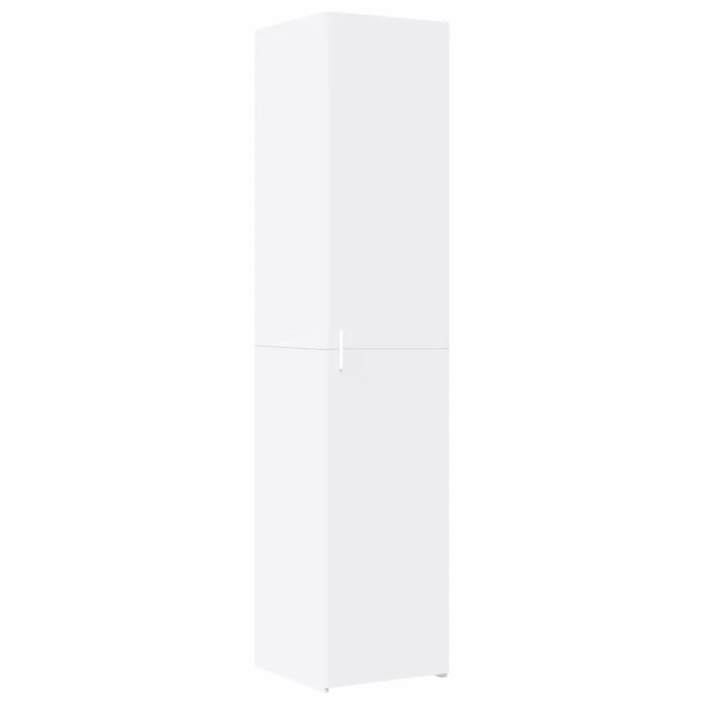 Berkfield Home White Minimalist Highboard in MDF, W/D/H: 40 x 42.5 x 185 cm