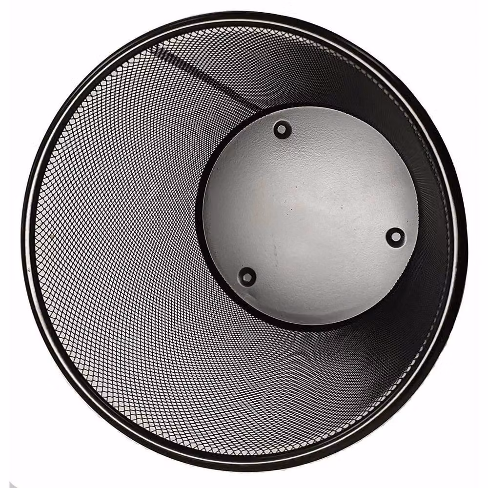EONLION Black Circular Metal Mesh Wastebasket Trash Can – 3