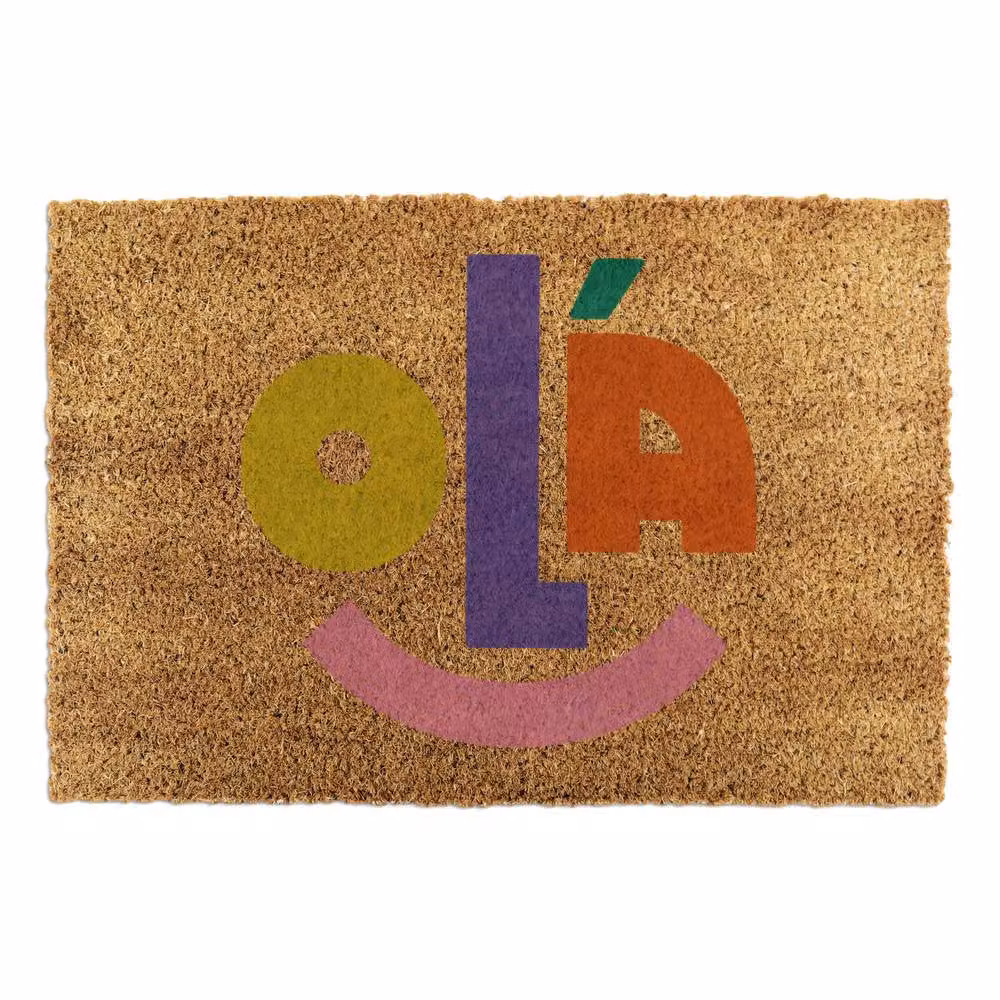 Artsy Mats Elizabeth Olwen Ola Coir Doormat in Brown and Multicolour, W/D: 60 x 40 cm – 3