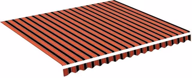 Berkfield Home Replacement Awning Fabric in Orange, Brown and Multicolour Polyester, W/D/H: 4 x 3.5 m – 1