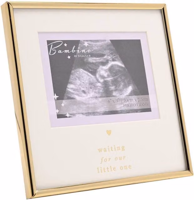 Bambino by Juliana Gold Waiting For You Baby Scan Frame with Heart Detail, W/H: 20.32 x 10 x 7.5 cm – 1