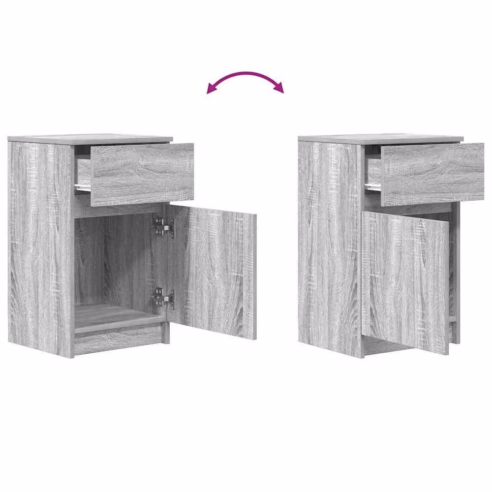 Berkfield Home Grey Sonoma Bedside Cabinet W/D/H: 39 x 35 x 65 cm – 2