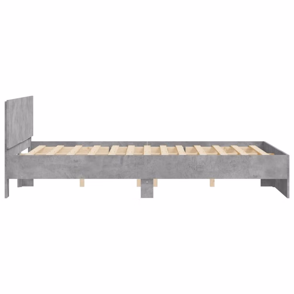 Berkfield Home King Size Bed Frame in Concrete Grey, W/D/H: 150 x 200 cm – 2