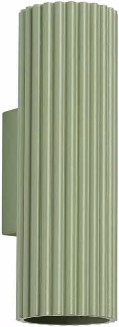 Sollux Lighting Minimalist Cylinder Wall Lamps in Green, 2x Light, W/D/H: 20 x 6.5 x 8.5 cm