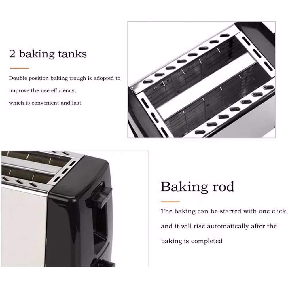 Nordara Automatic Stainless Steel Bread Toaster in Silver and Multicolour – 4