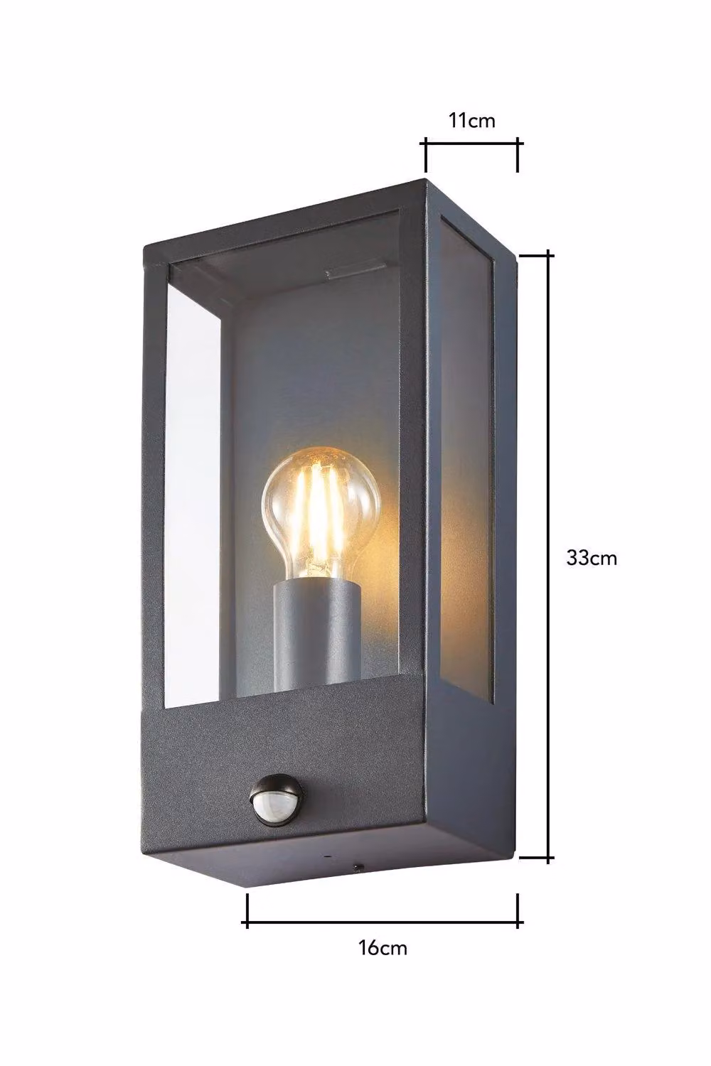 BHS Lighting Wallace Modern Outdoor Wall Light with Motion Sensor in Grey – 3