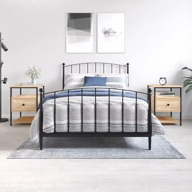 Berkfield Home Set of 2 Bedside Cabinets in Sonoma Oak Brown, W/D/H: 40 x 42 x 56 cm – 1