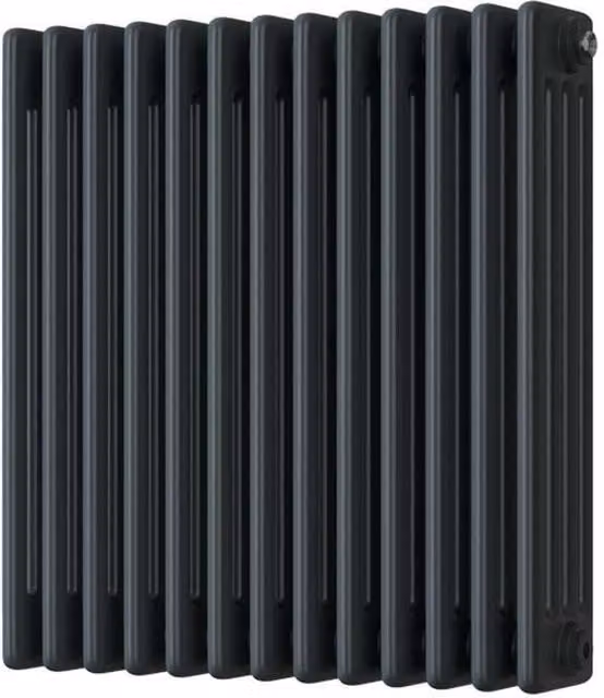Alpha Anthracite 3 Column Steel Radiator in Grey