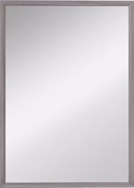 HOMCOM Modern Rectangular Wall-Mounted Glass Mirror in Grey, W: 50 cm, H: 70 cm