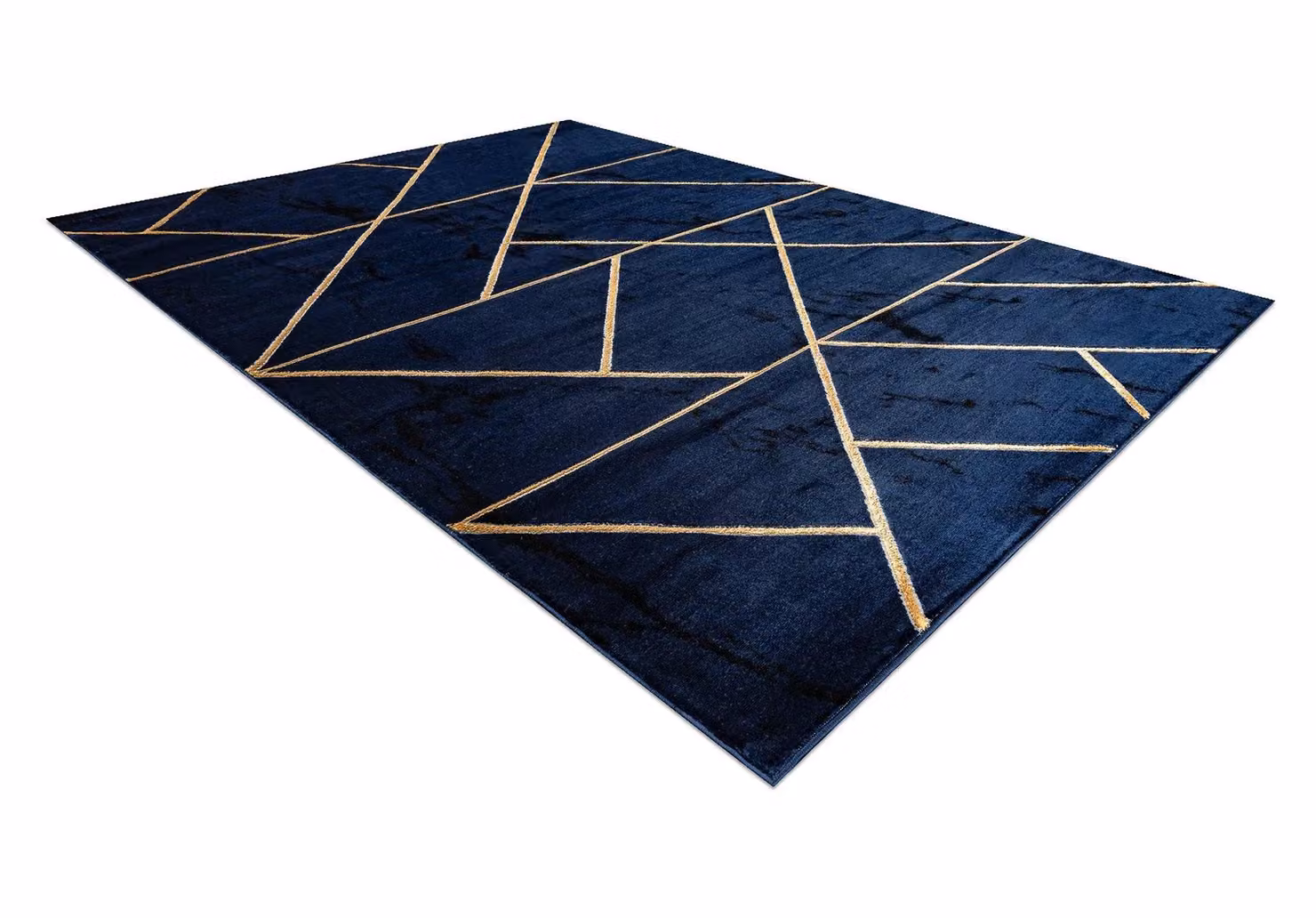 RugsX Emerald Blue Geometric Rectangular Rug W: 80 cm, L: 150 cm – 4