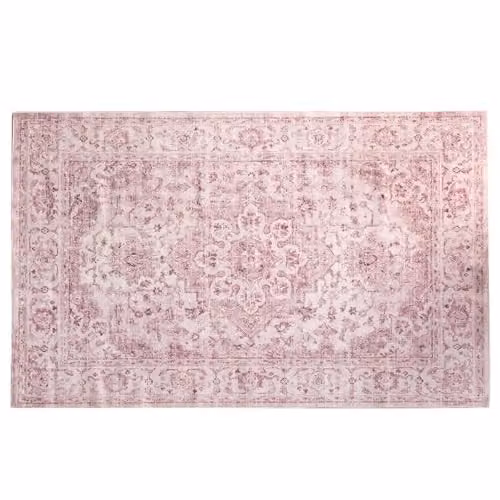 OHS Vintage Printed Washable Rug in Pink, W: 160 cm, D: 230 cm – 2