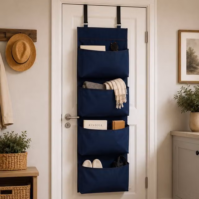 Premier Housewares Hanging Organiser, Blue, W: 10 cm, D: 34 cm, H: 90 cm – 2