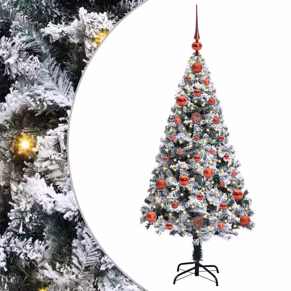 Berkfield Home Artificial Christmas Tree with 150 LEDs in Green, Height: 120 cm – 2