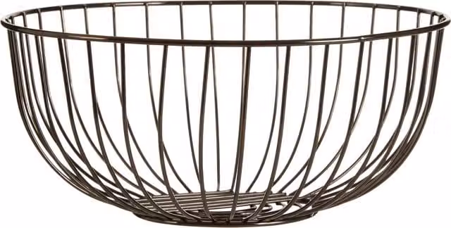 Orsina Round Black Nickel Finish Cast Iron Fruit Basket – 1